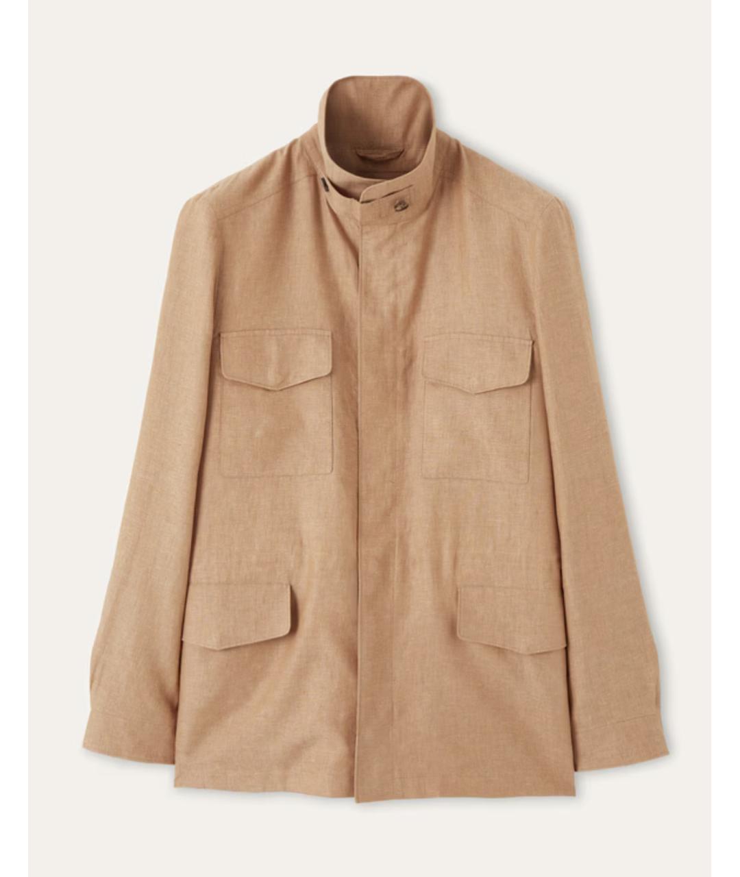 LORO PIANA Горчичная льняная куртка, фото 4