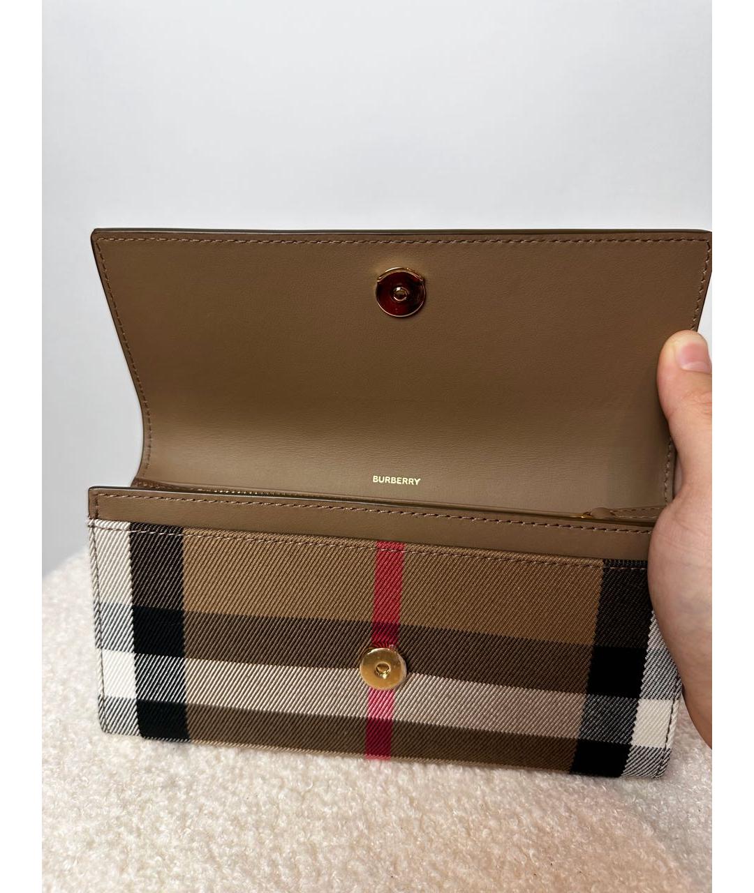 BURBERRY Коричневый кожаный кошелек, фото 5