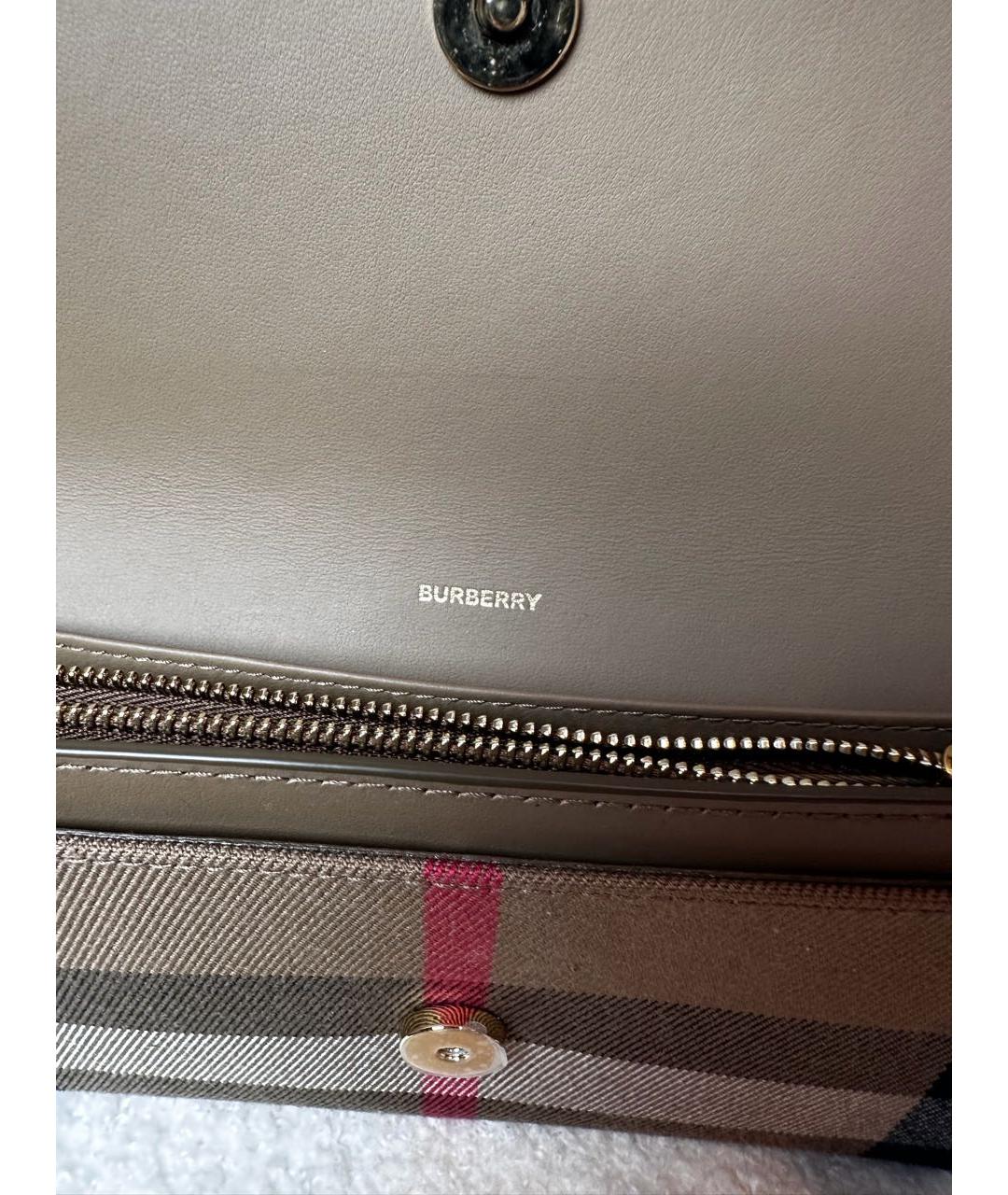 BURBERRY Коричневый кожаный кошелек, фото 6