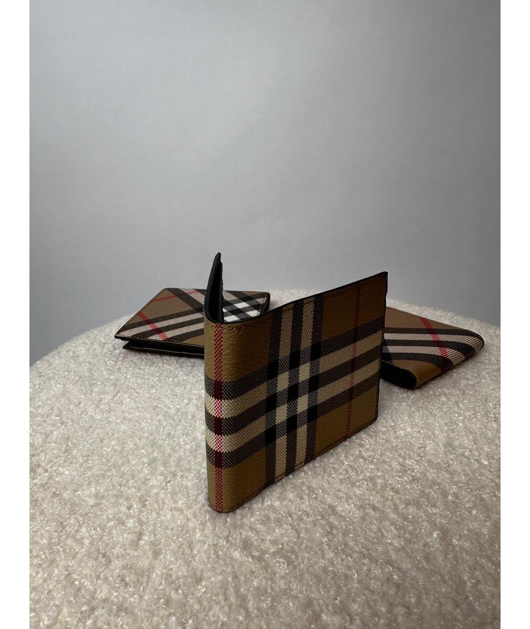 BURBERRY Бежевый кожаный кошелек, фото 5