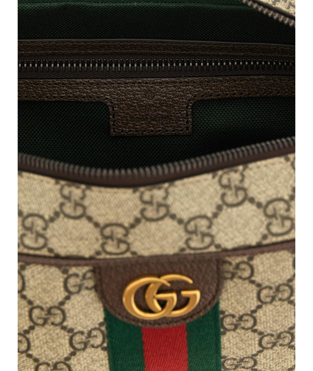GUCCI Бежевая синтетическая сумка на плечо, фото 4
