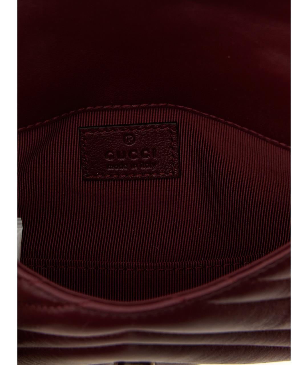 GUCCI Красная кожаная сумка через плечо, фото 4