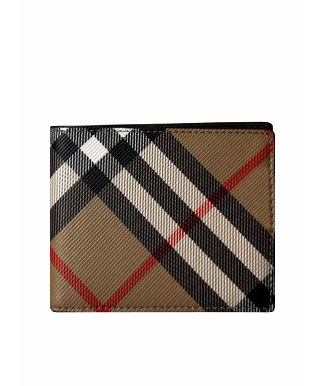 BURBERRY Бежевый кожаный кошелек, фото 1