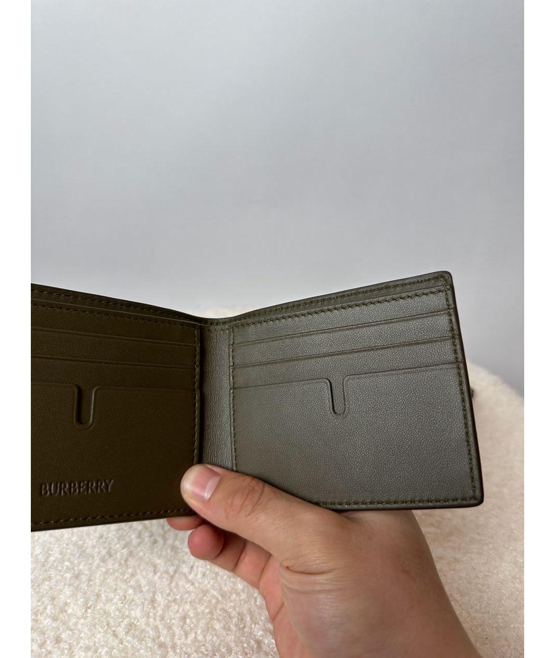 BURBERRY Бежевый кожаный кошелек, фото 5
