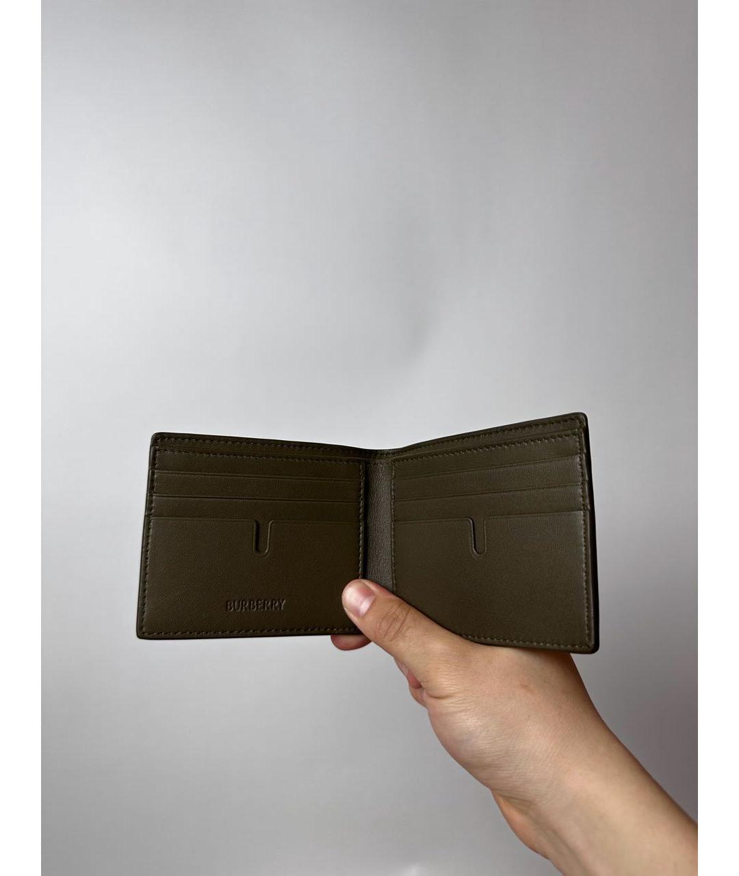 BURBERRY Бежевый кожаный кошелек, фото 3