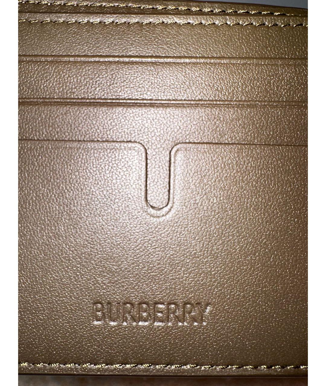 BURBERRY Бежевый кожаный кошелек, фото 7
