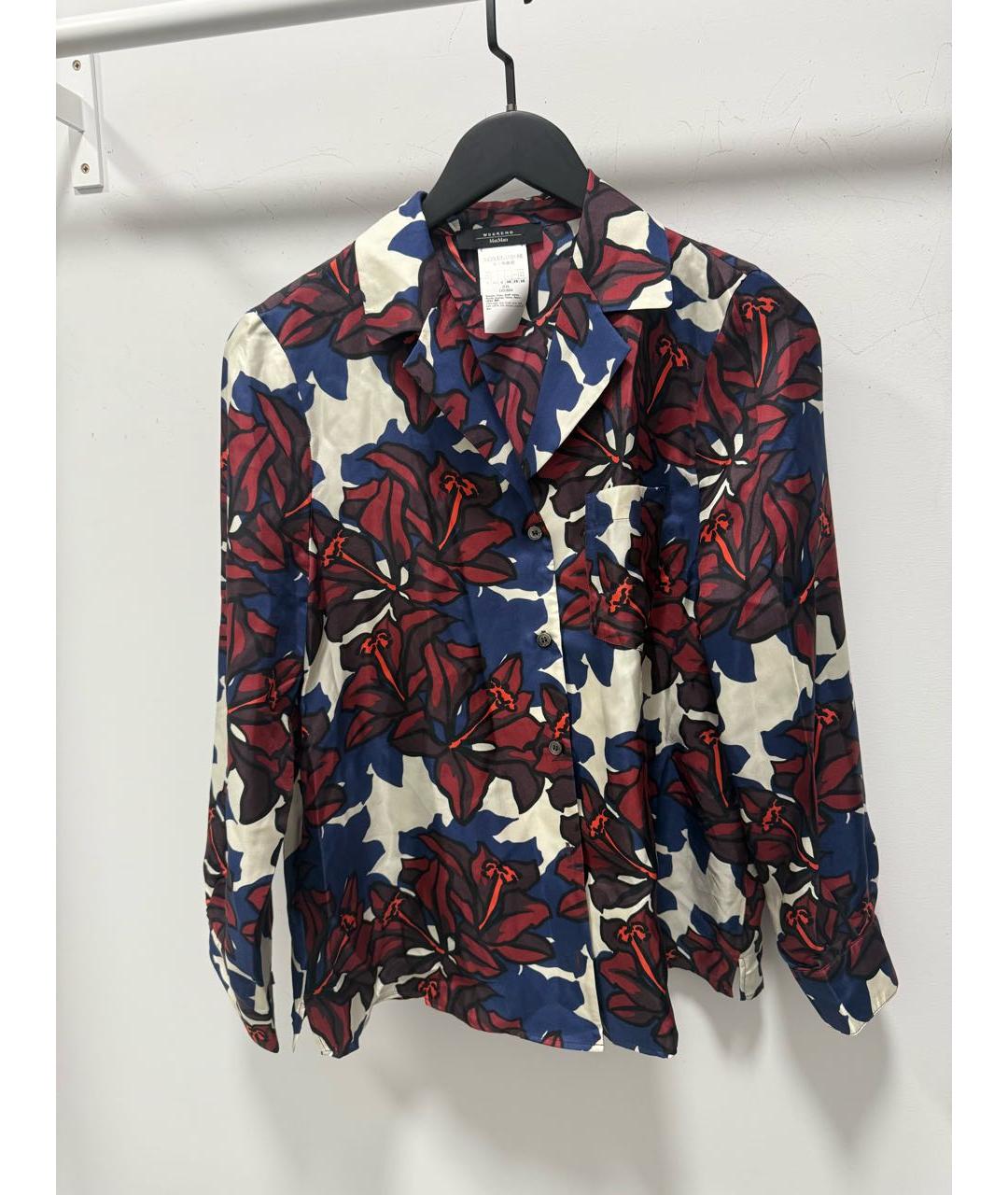 WEEKEND MAX MARA Мульти шелковый костюм с брюками, фото 9