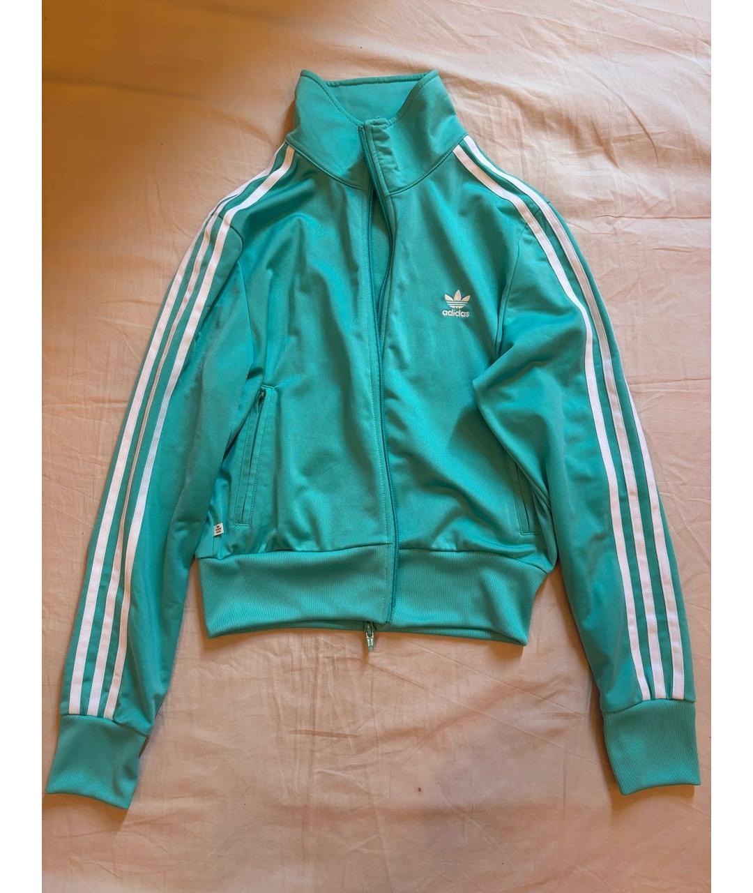 ADIDAS Бирюзовая полиамидовая спортивная куртка, фото 4