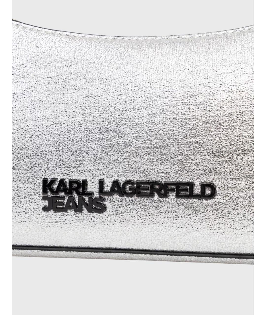 KARL LAGERFELD Серебряная сумка через плечо, фото 3