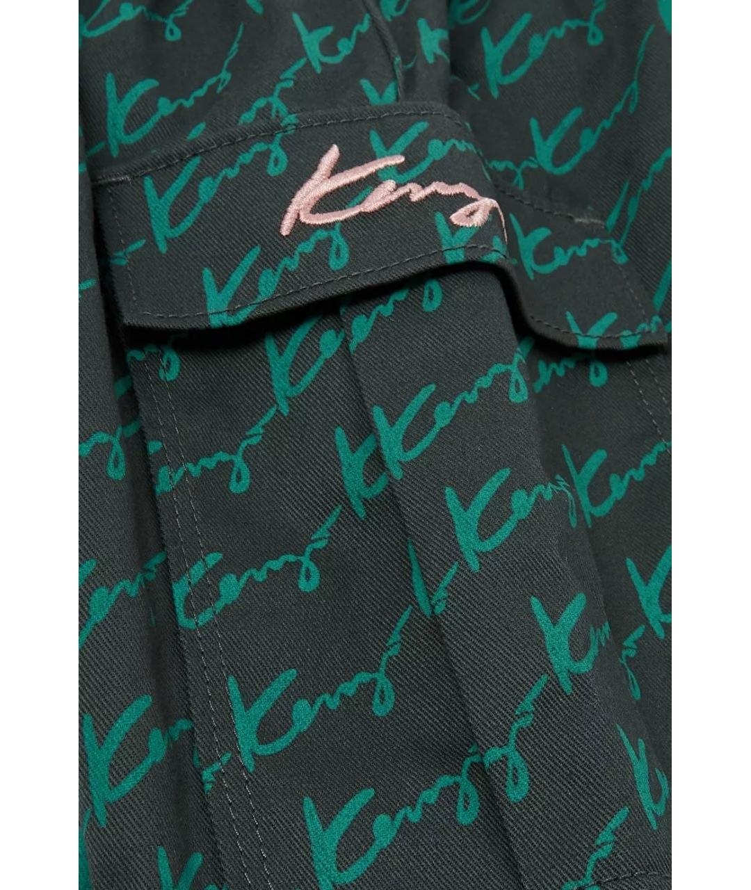 KENZO Зеленые хлопковые брюки и шорты, фото 3