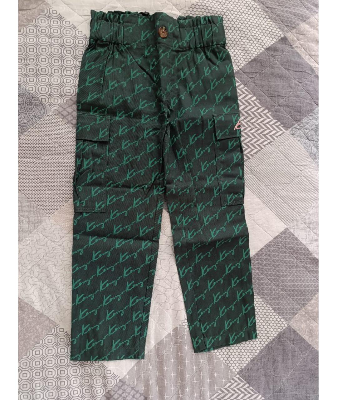 KENZO Зеленые хлопковые брюки и шорты, фото 5