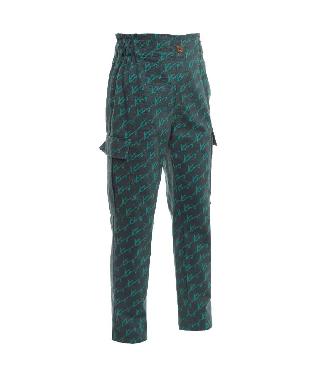 KENZO Зеленые хлопковые брюки и шорты, фото 5