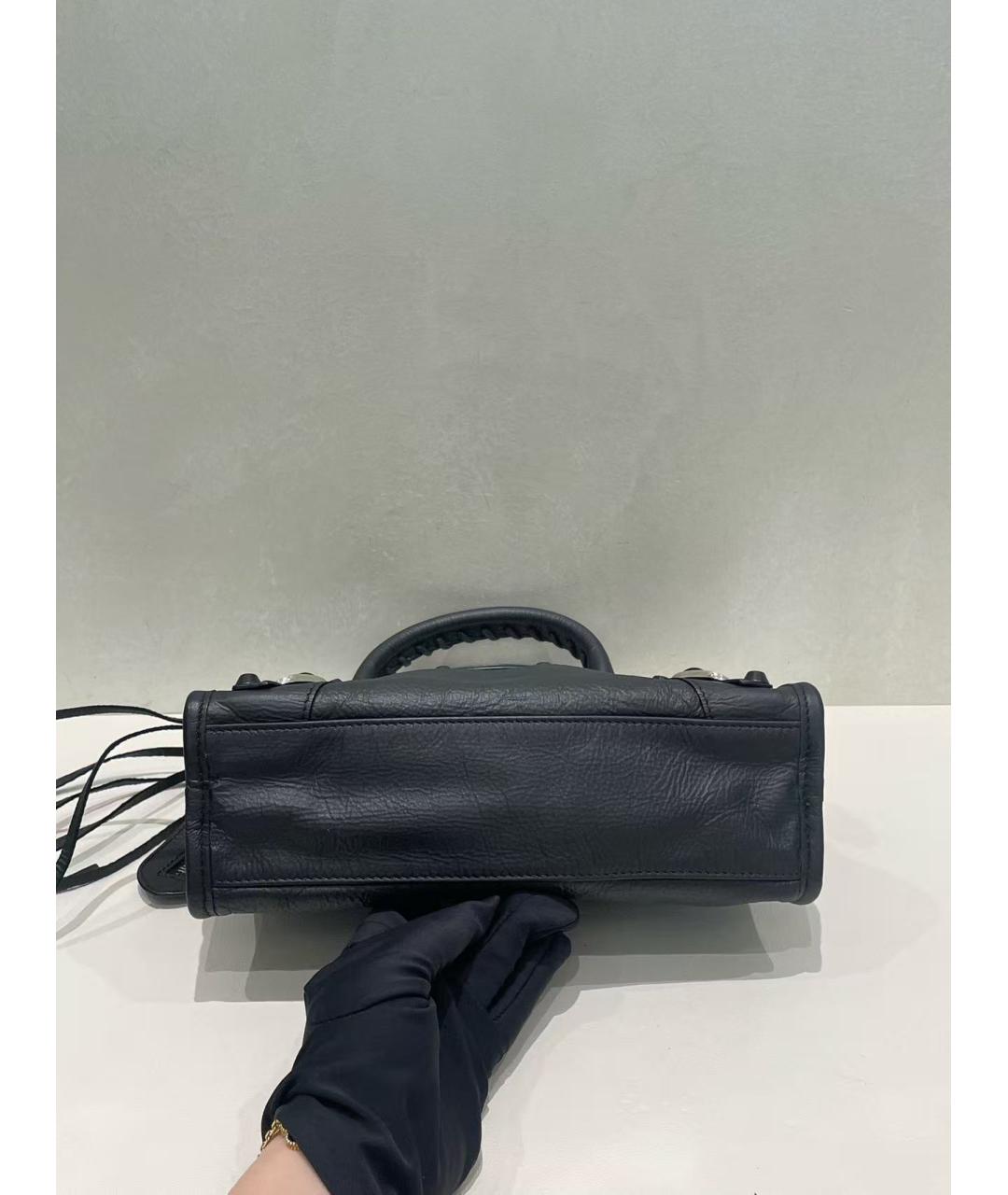 BALENCIAGA Черная кожаная сумка через плечо, фото 7