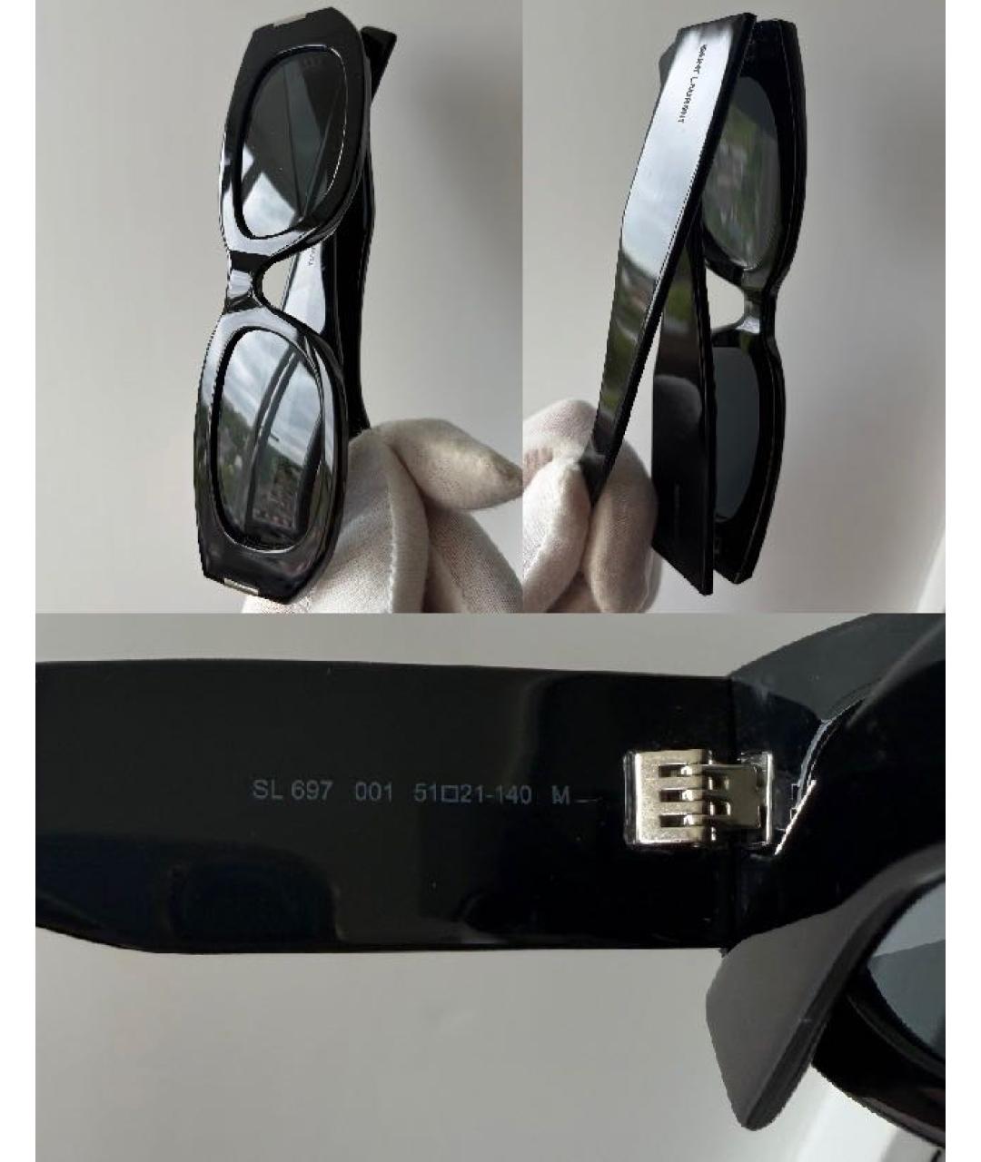 SAINT LAURENT Черные солнцезащитные очки, фото 5