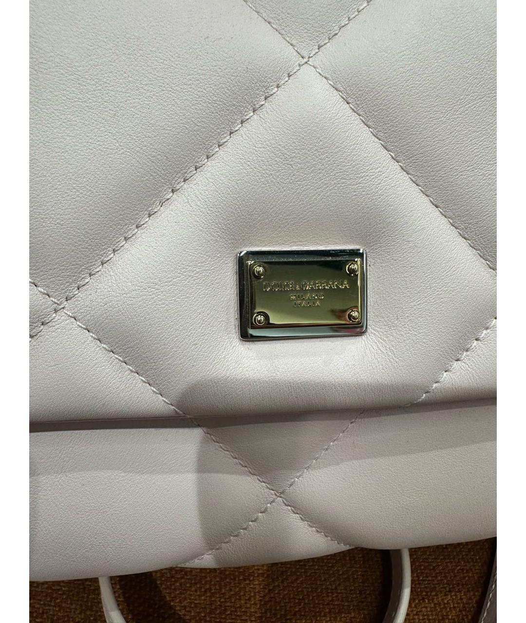 DOLCE&GABBANA Розовая кожаная сумка с короткими ручками, фото 8
