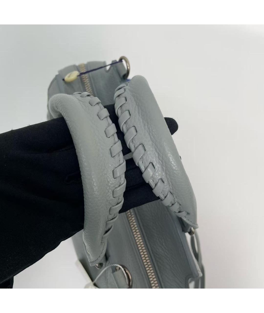 BALENCIAGA Голубая кожаная сумка через плечо, фото 6