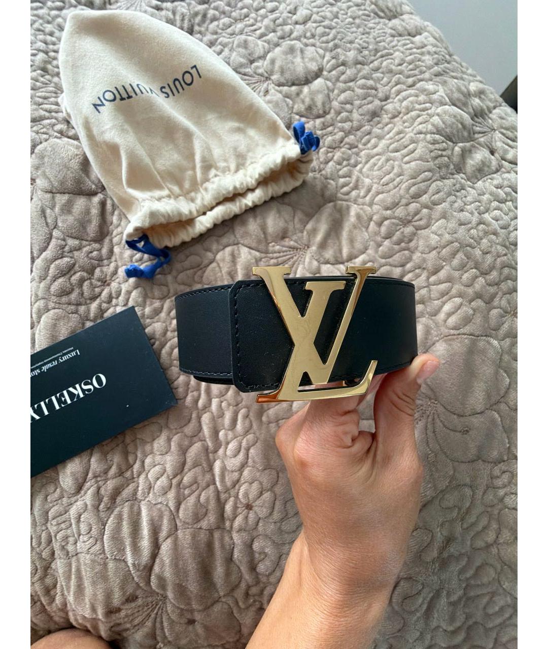 LOUIS VUITTON Коричневый кожаный ремень, фото 5