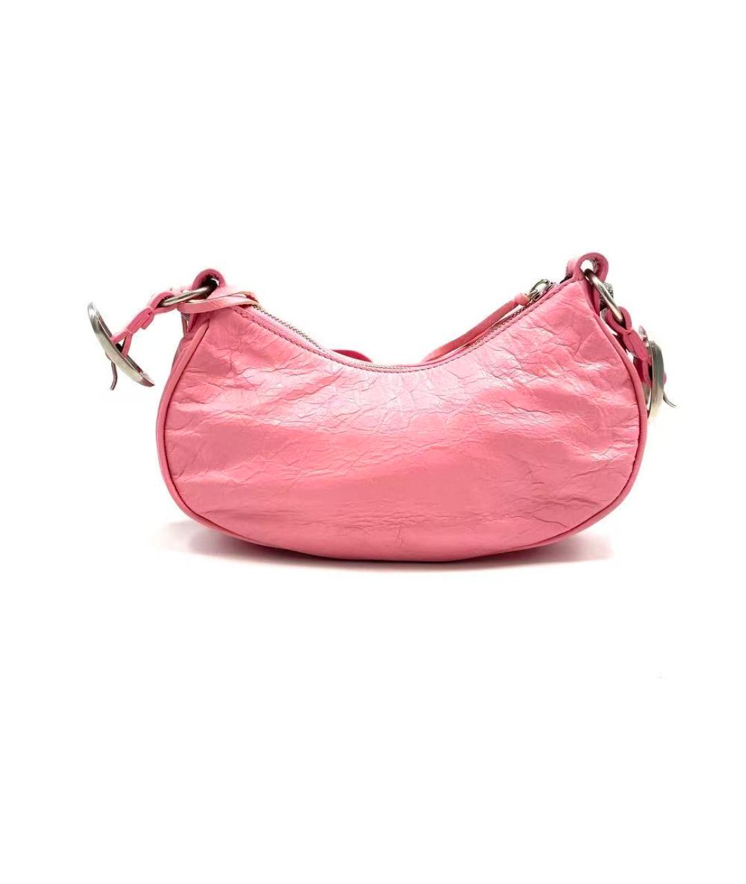 BALENCIAGA Розовая кожаная сумка через плечо, фото 3