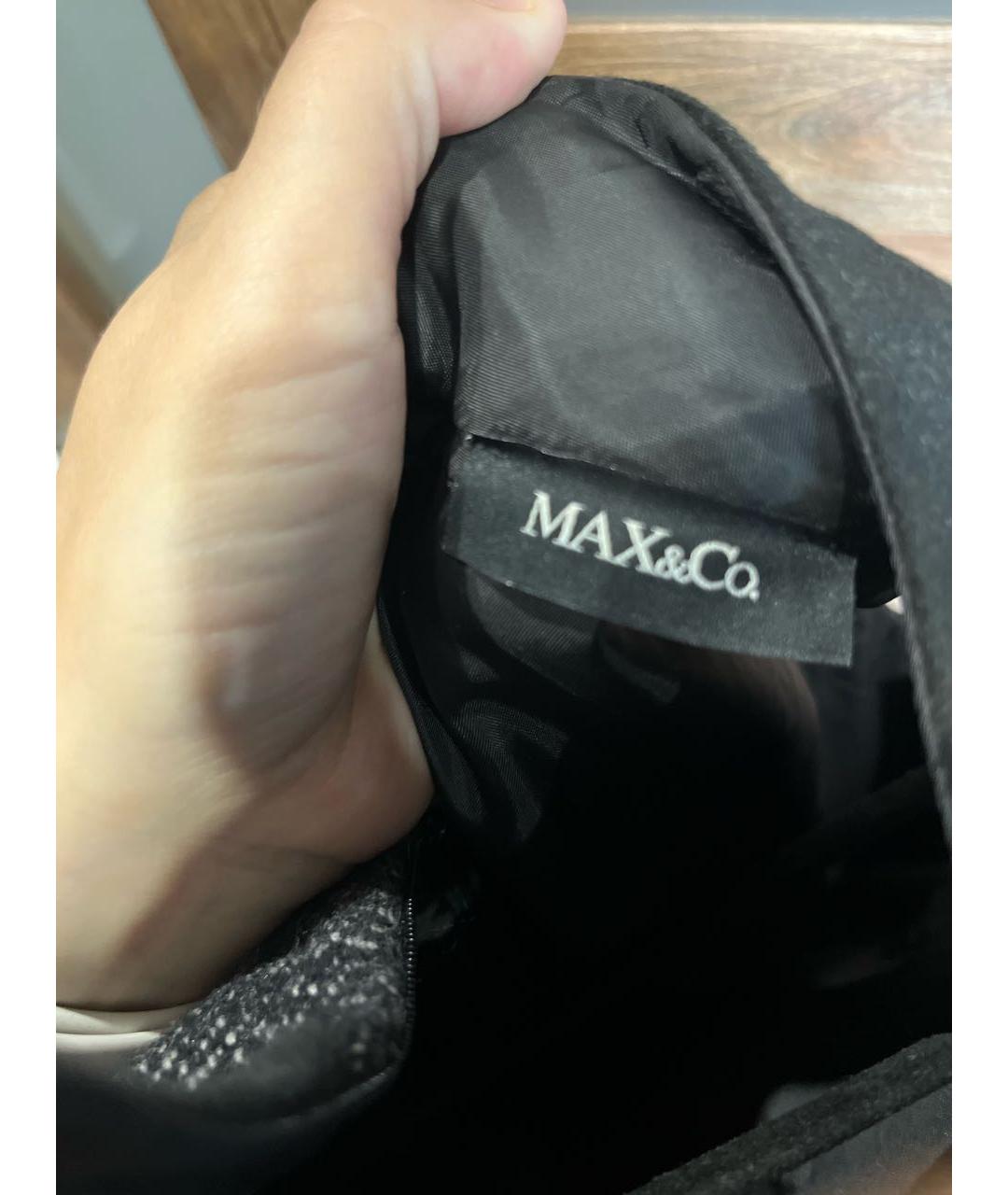 MAX&CO Черное твидовое повседневное платье, фото 4