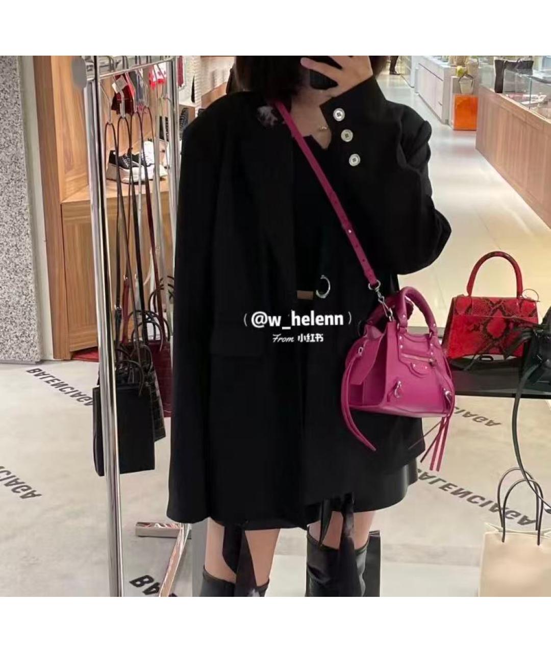 BALENCIAGA Фиолетовая кожаная сумка через плечо, фото 5