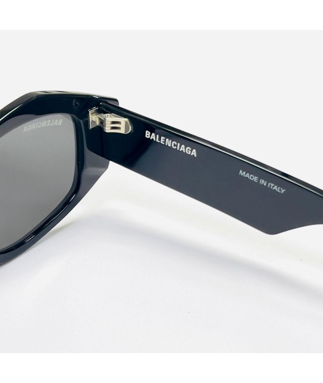 BALENCIAGA Черные пластиковые солнцезащитные очки, фото 6