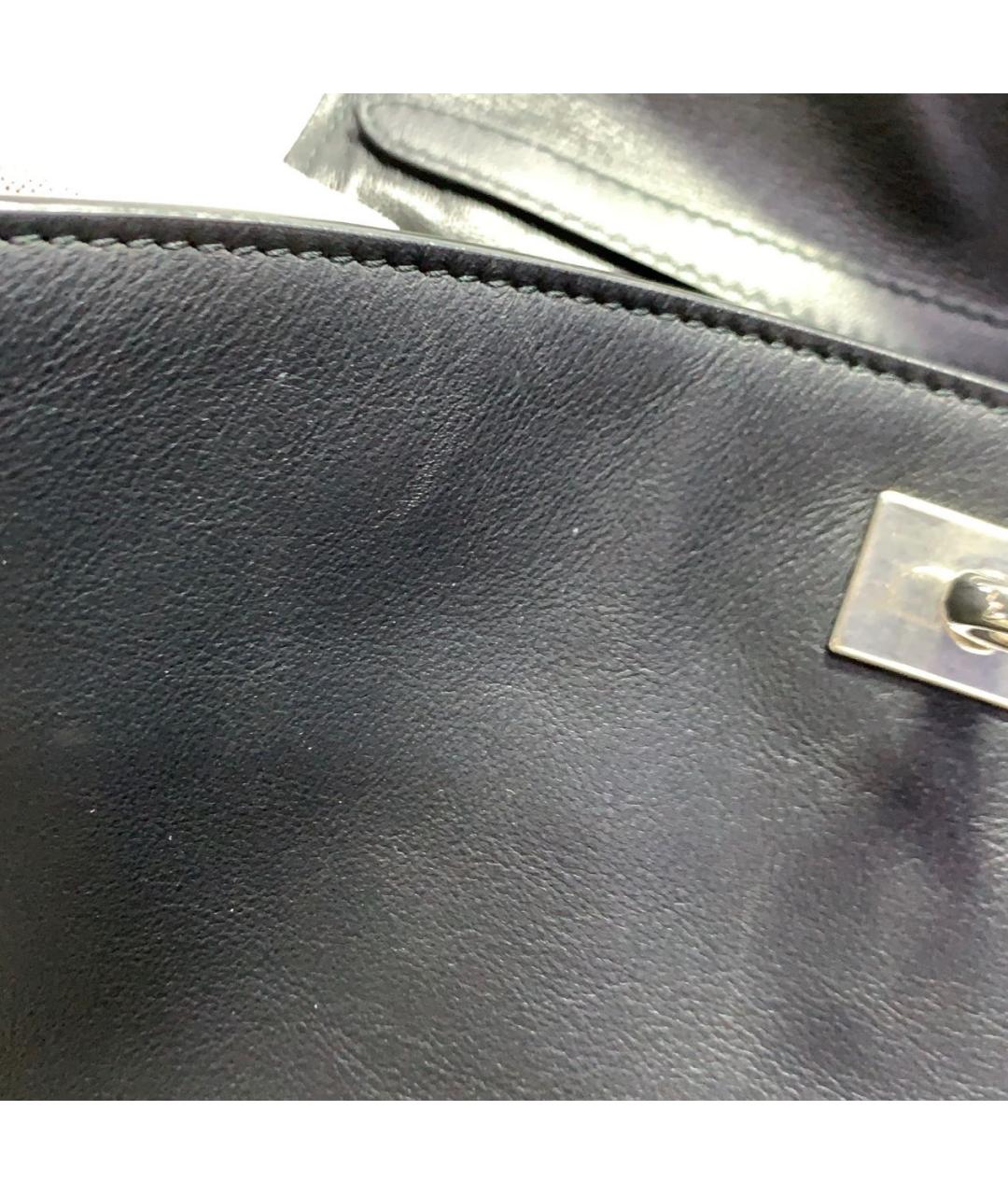 BALENCIAGA Черная кожаная сумка тоут, фото 2
