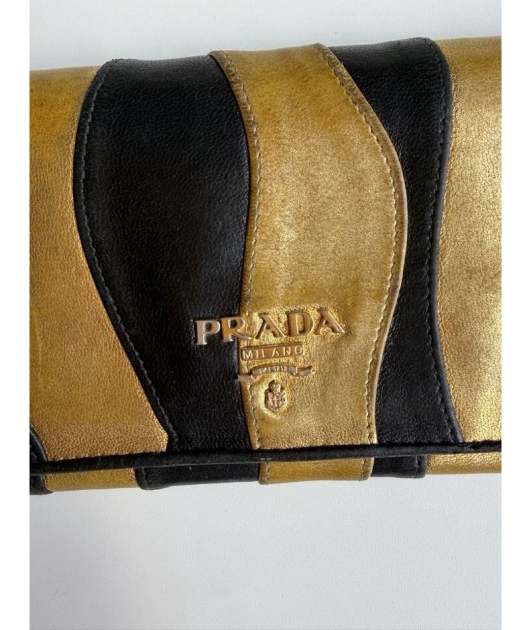 PRADA Черный кожаный кошелек, фото 2