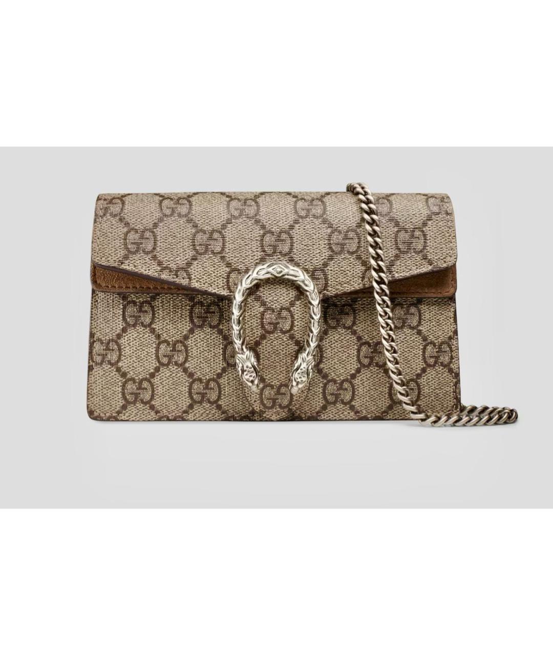 GUCCI Бежевая кожаная сумка через плечо, фото 5