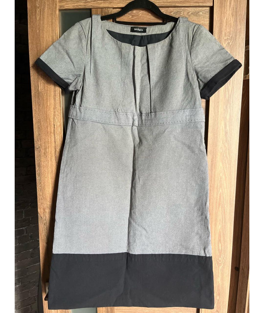 MAX&CO Серое ацетатное повседневное платье, фото 7