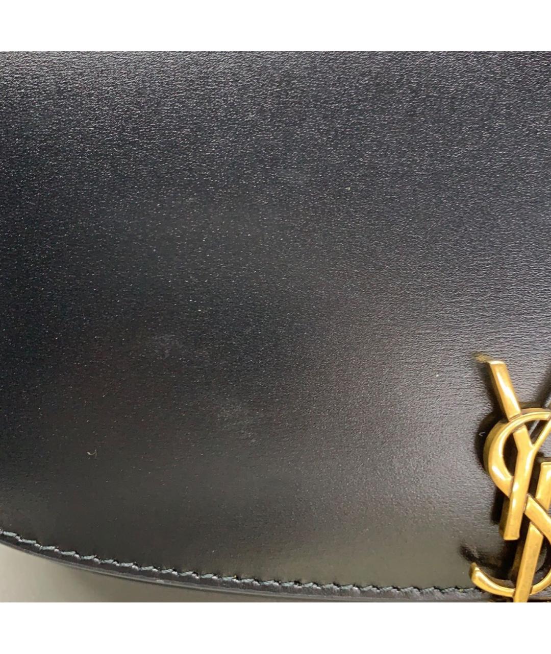 SAINT LAURENT Черная кожаная сумка через плечо, фото 3