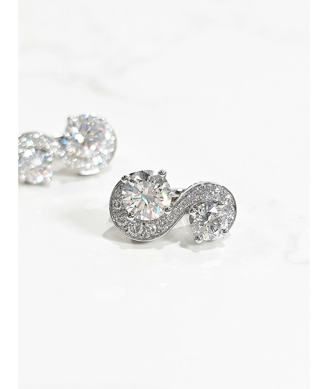 CARTIER Серебряные платиновые серьги, фото 3