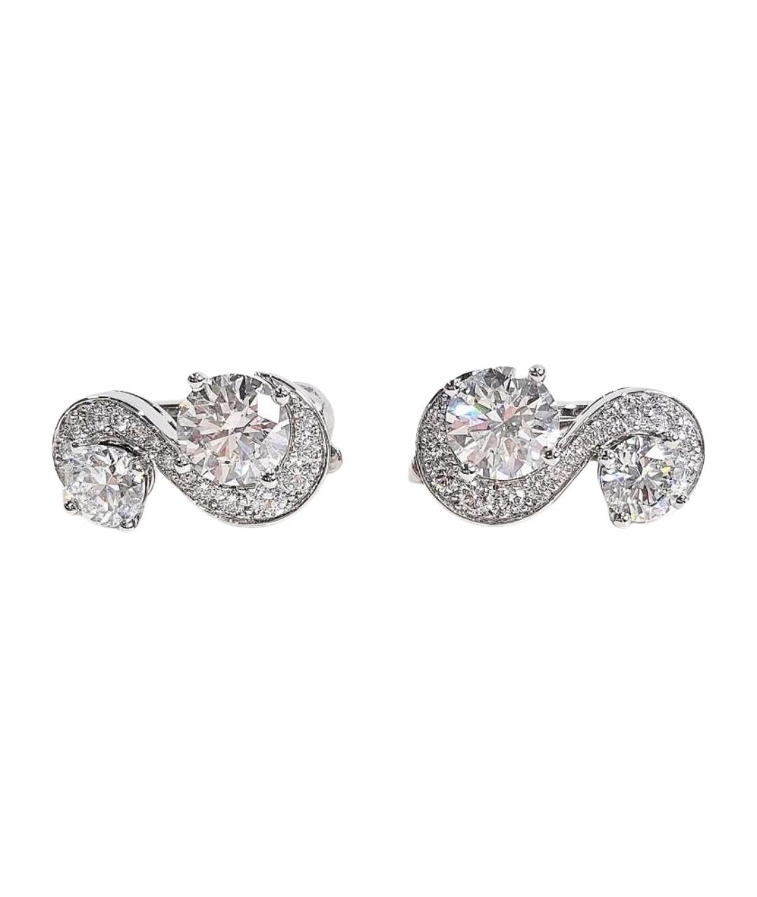 CARTIER Серебряные платиновые серьги, фото 1