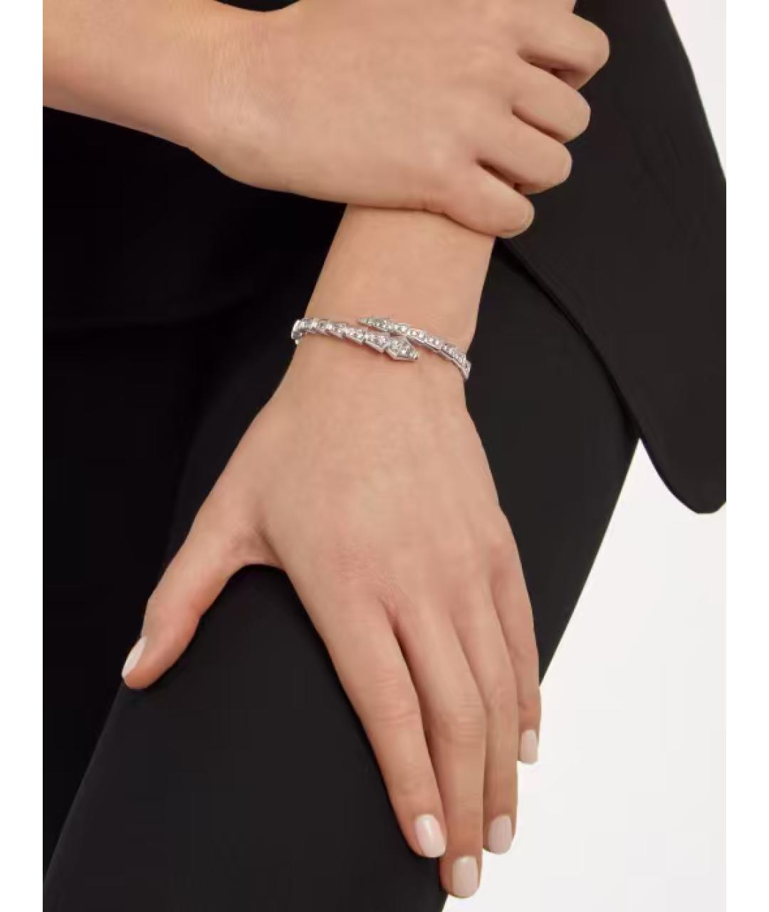 BVLGARI Серебряный браслет из белого золота, фото 3