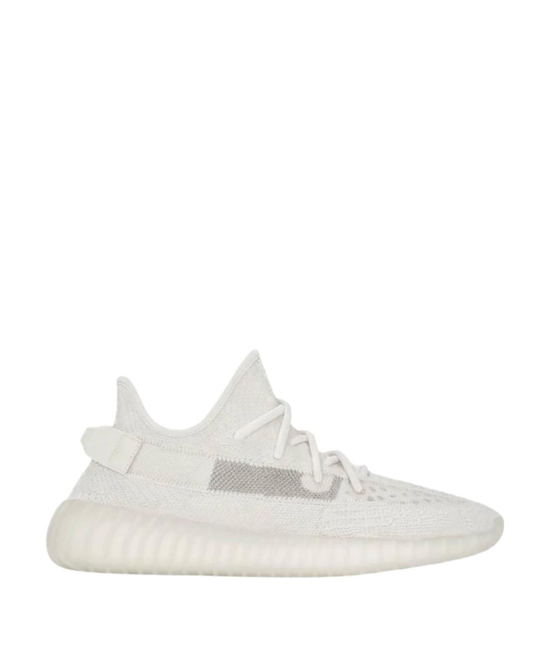 ADIDAS YEEZY Белые текстильные низкие кроссовки / кеды, фото 1