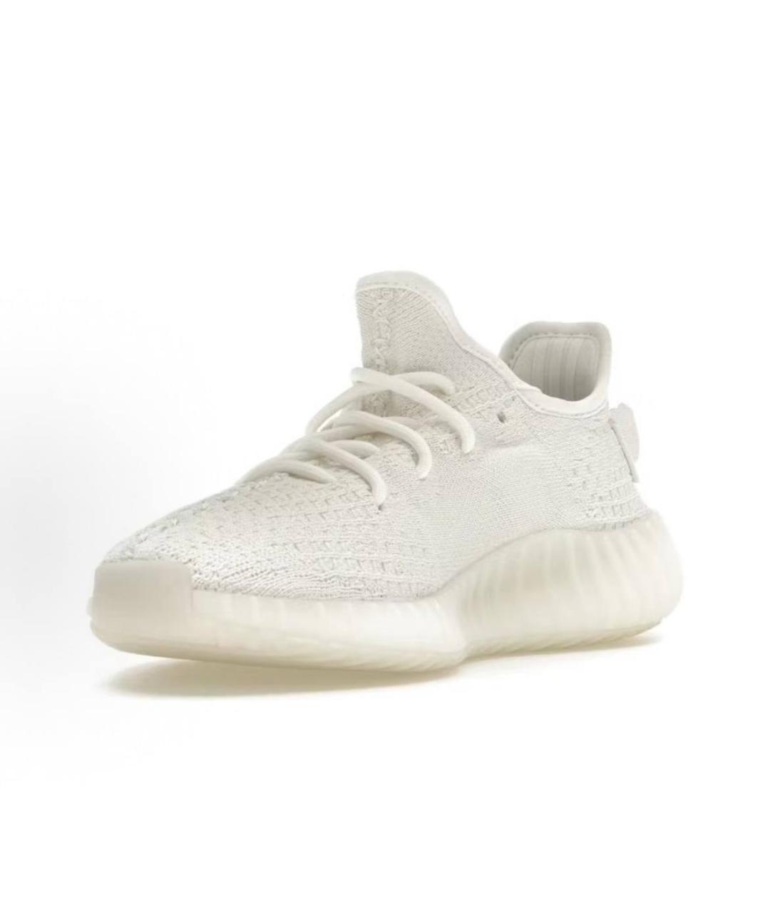 ADIDAS YEEZY Белые текстильные низкие кроссовки / кеды, фото 3
