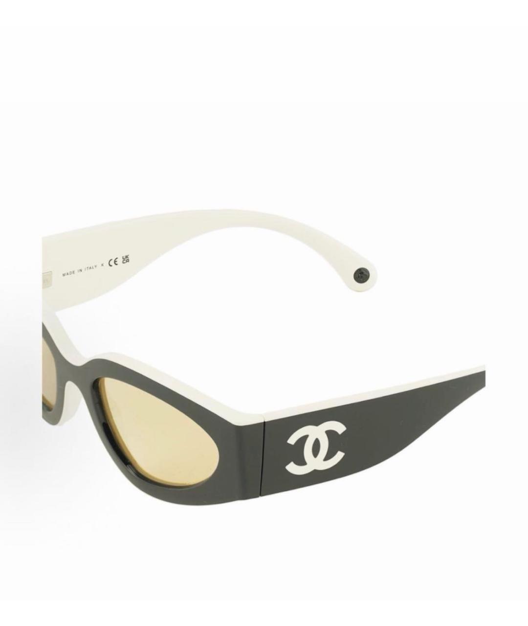 CHANEL Черные пластиковые солнцезащитные очки, фото 3