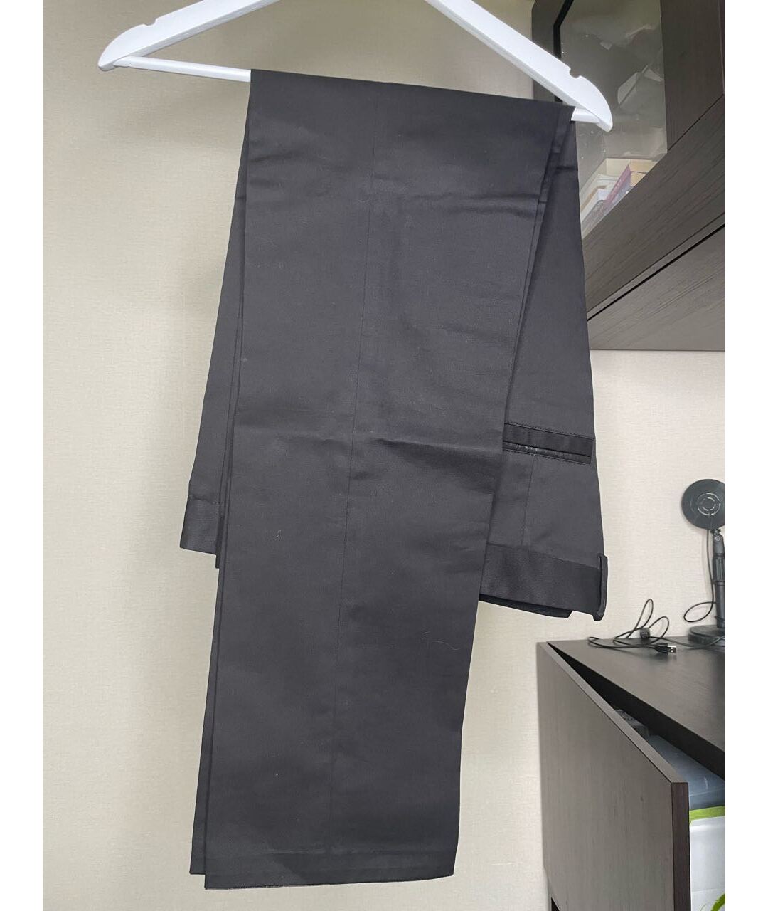 VERSACE Черные хлопковые классические брюки, фото 3