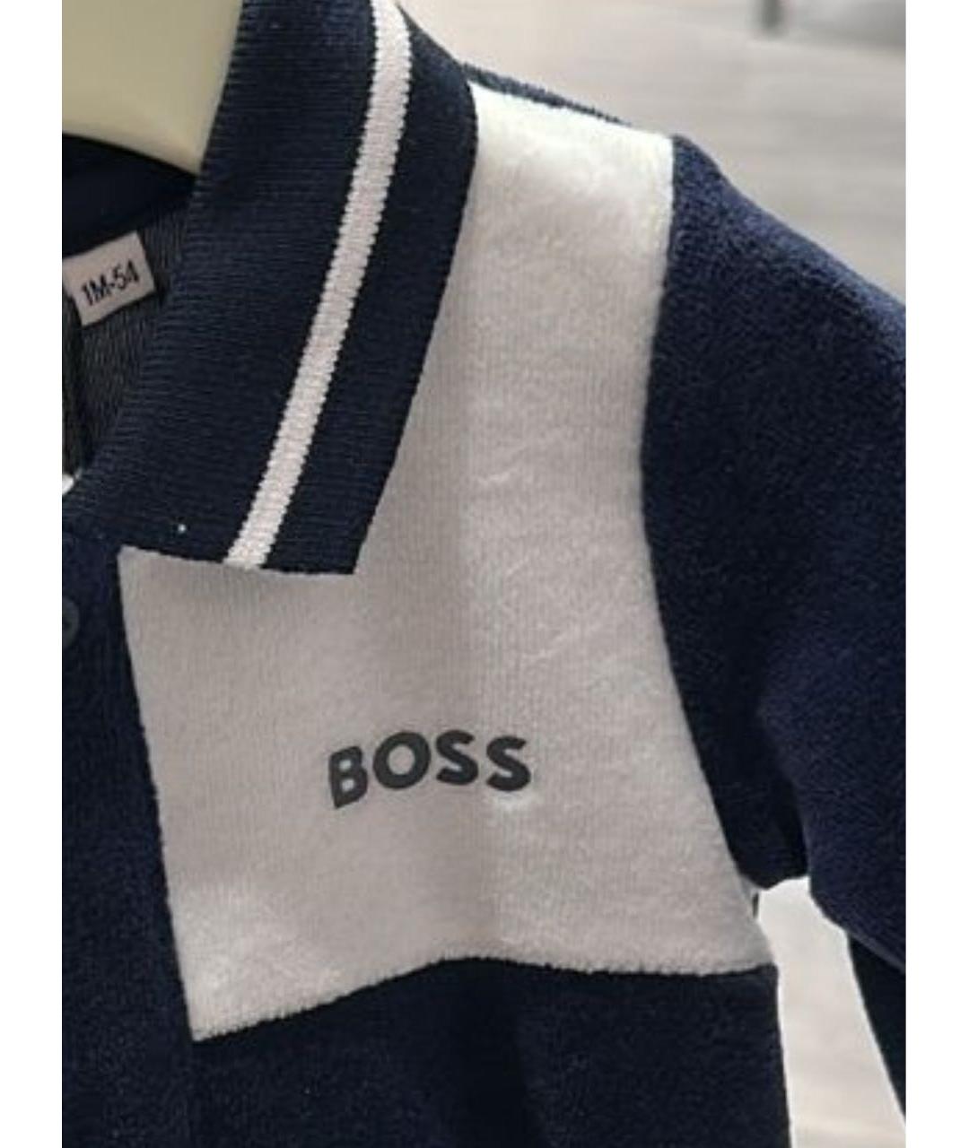 HUGO BOSS Синий бархатный комбинезон, фото 2