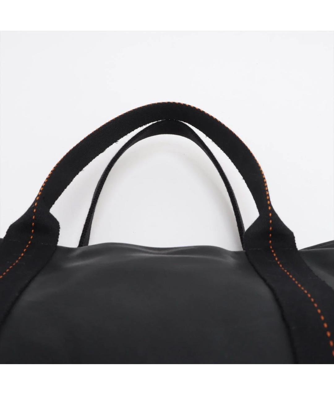 HERMES Черная кожаная сумка тоут, фото 3