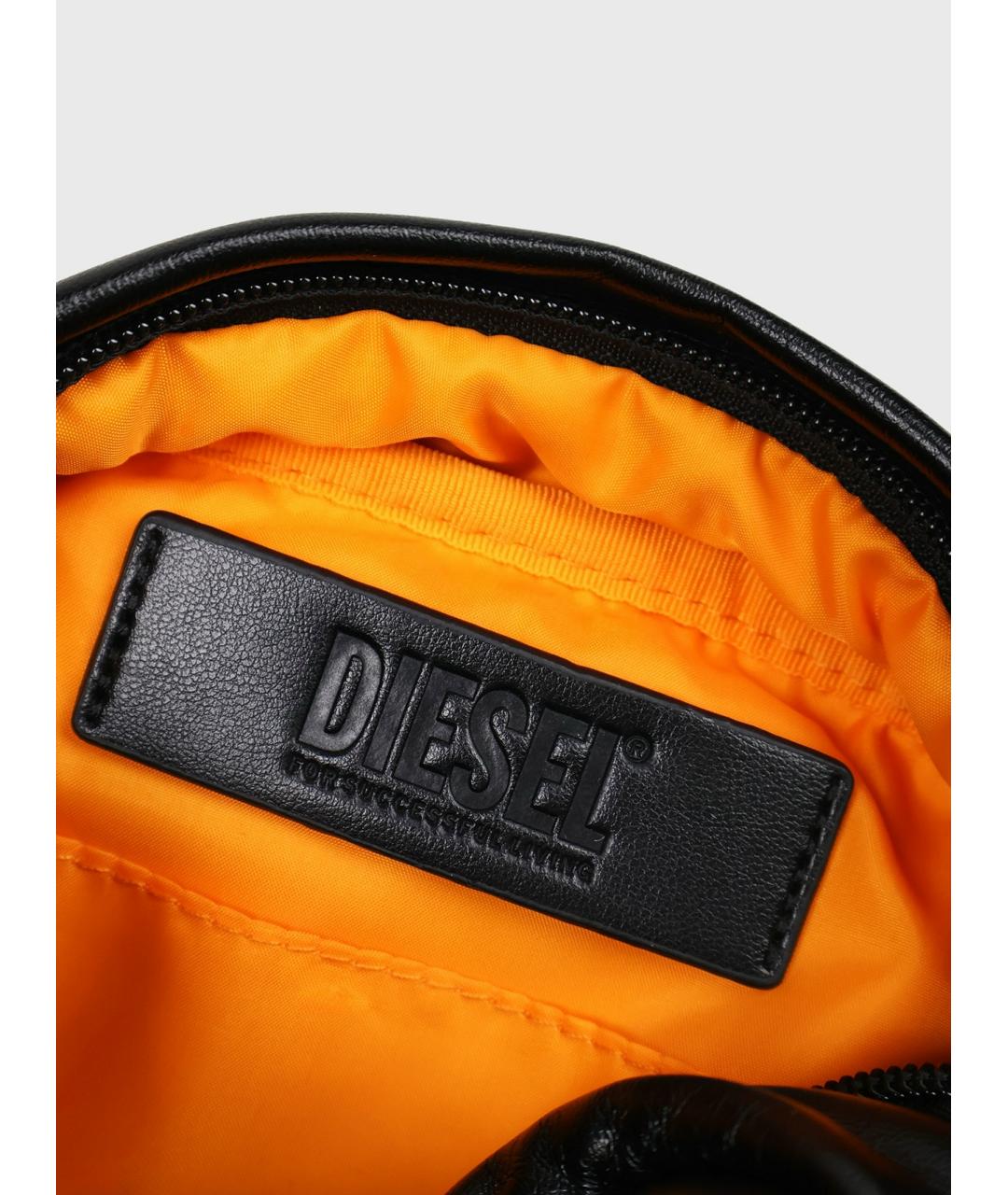 DIESEL Черная сумка на плечо из искусственной кожи, фото 4