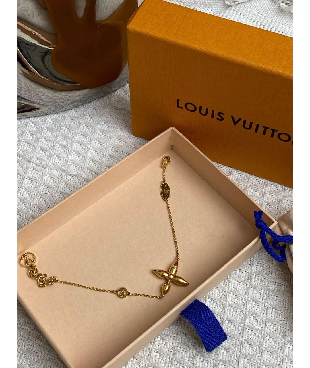 LOUIS VUITTON Золотой металлический браслет, фото 2
