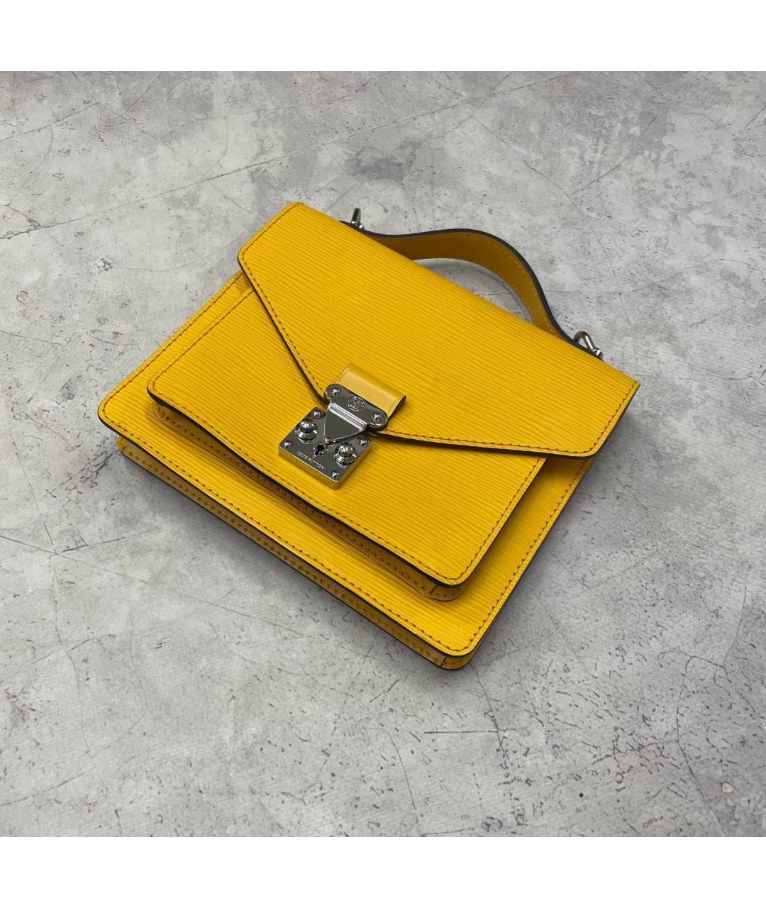 LOUIS VUITTON Желтая кожаная сумка через плечо, фото 2