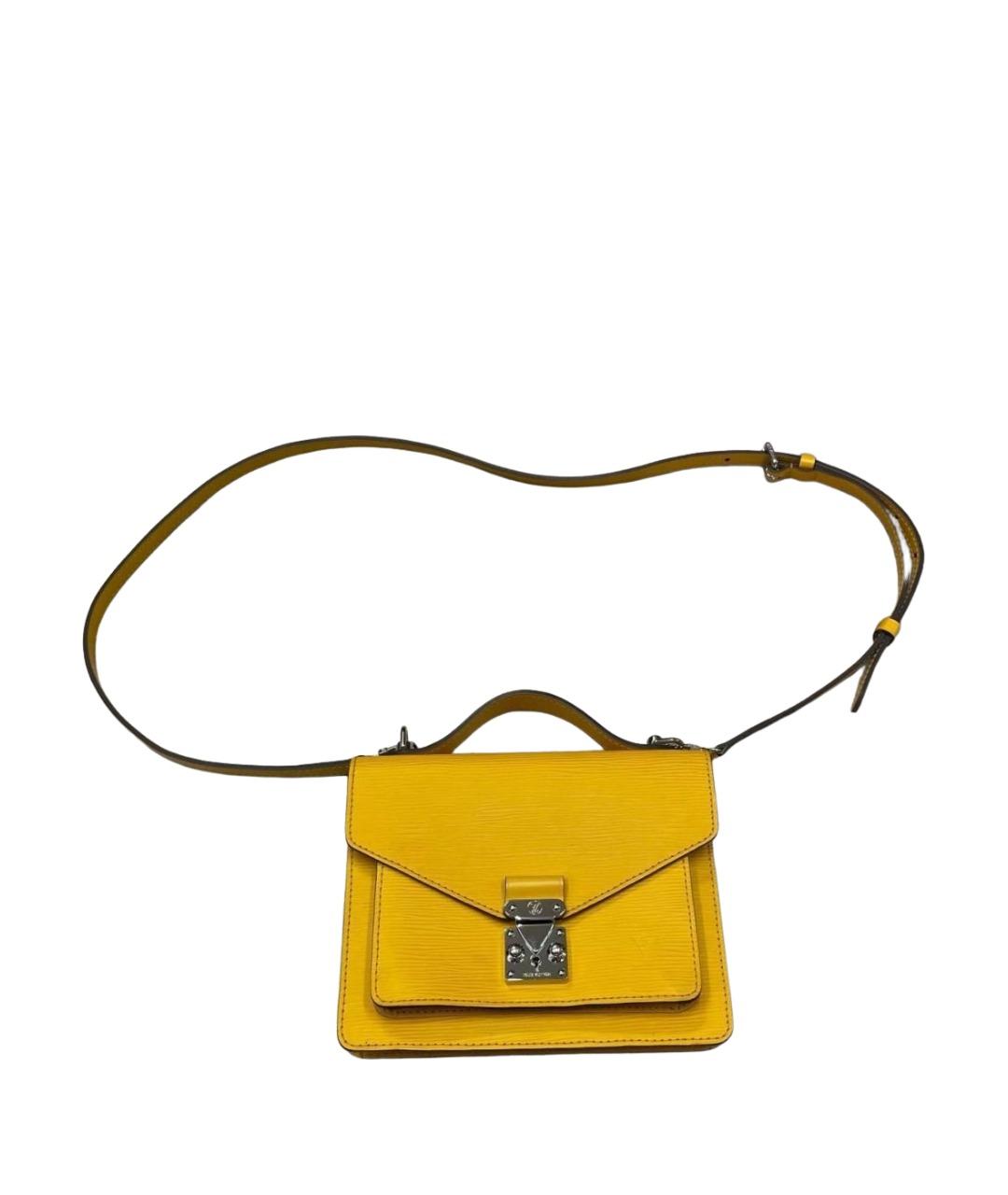 LOUIS VUITTON Желтая кожаная сумка через плечо, фото 1