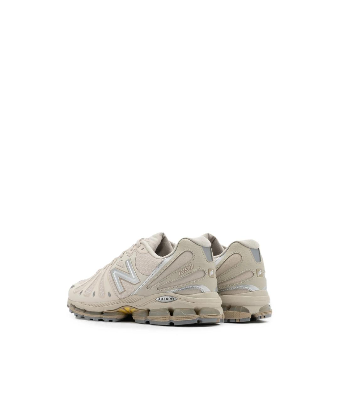 NEW BALANCE Бежевые кожаные низкие кроссовки / кеды, фото 3