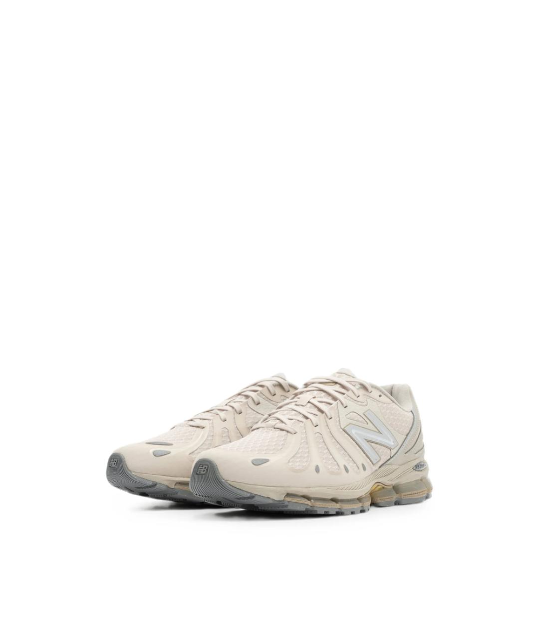 NEW BALANCE Бежевые кожаные низкие кроссовки / кеды, фото 6