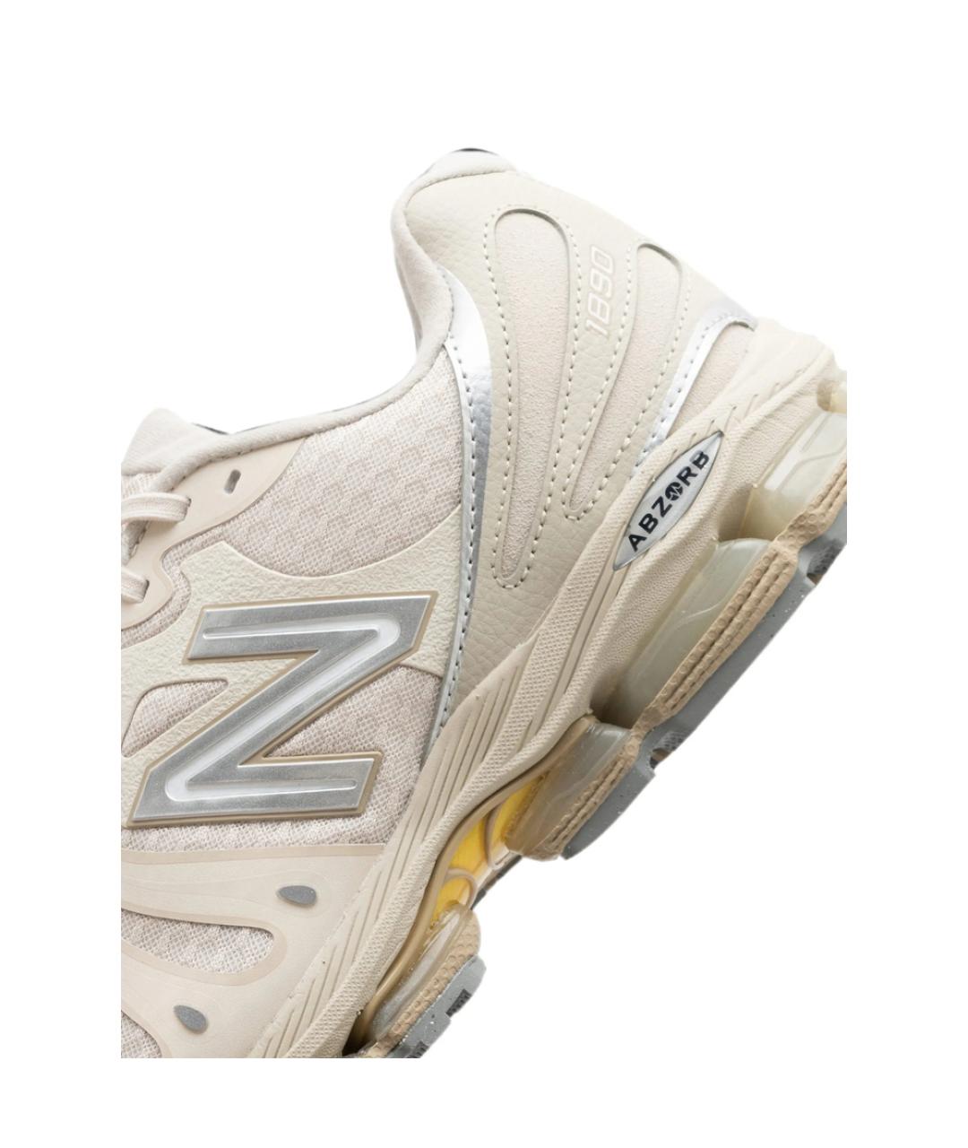 NEW BALANCE Бежевые кожаные низкие кроссовки / кеды, фото 5