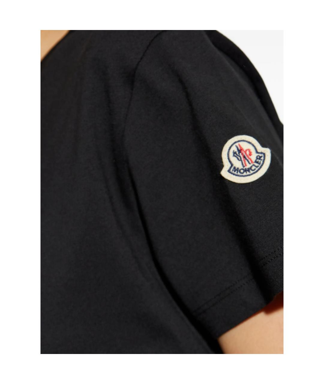 MONCLER Черная футболка, фото 4