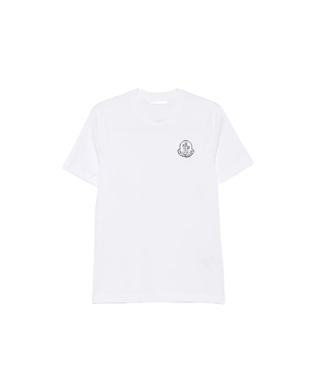 MONCLER Белая хлопковая футболка, фото 1