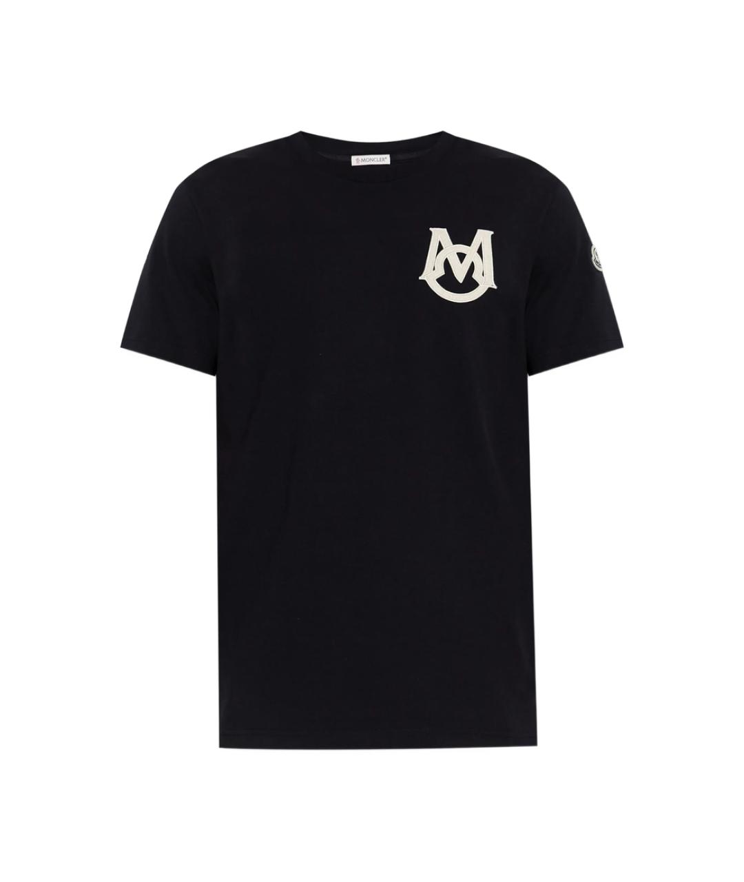 MONCLER Синяя хлопковая футболка, фото 1