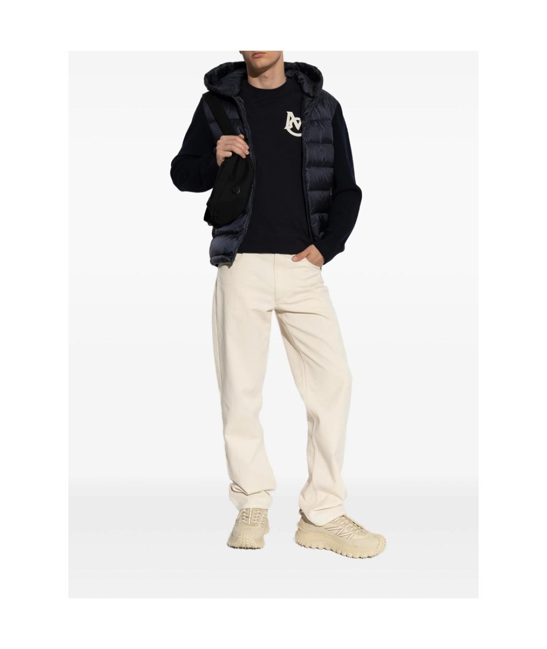MONCLER Синяя хлопковая футболка, фото 5